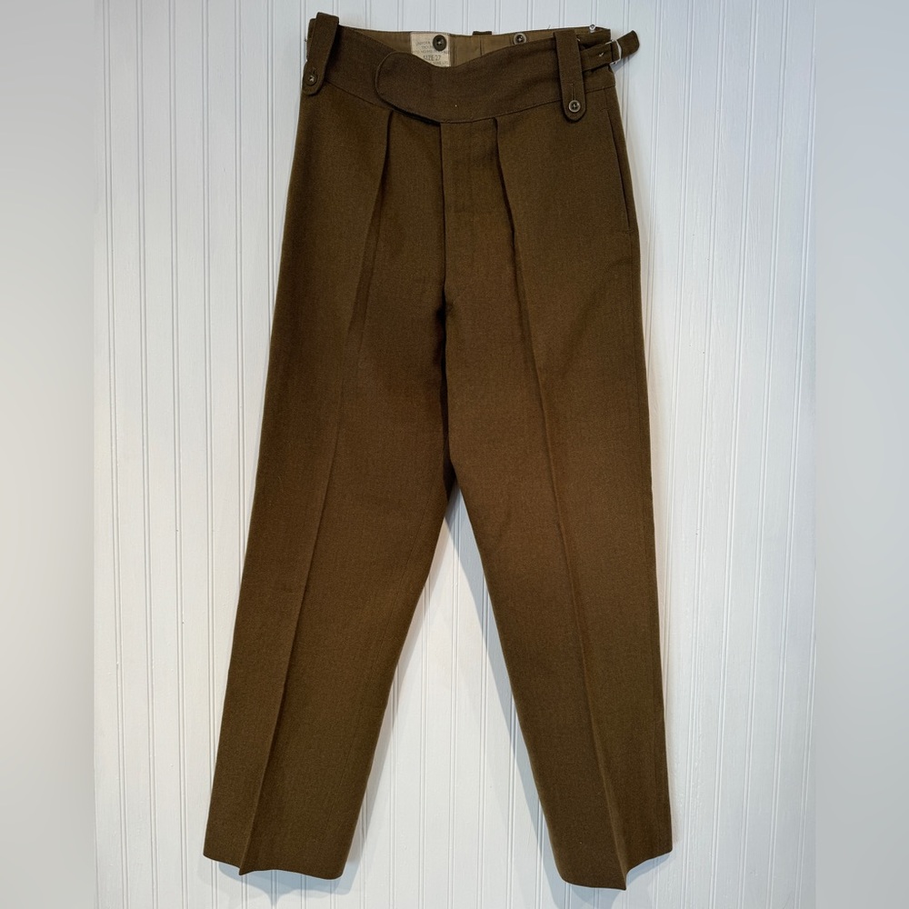 Vintage High-Waisted Wool Army Pants